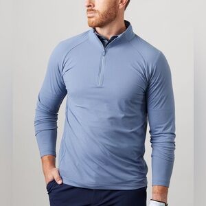 Asher Men’s Performance Quarter-Zip Flint Steel Large